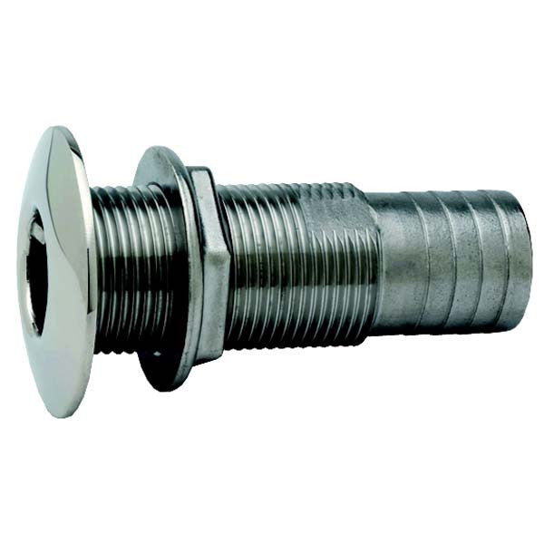 Attwood Stainless Steel Straight Barbed Thru-Hull Fittings, 1"