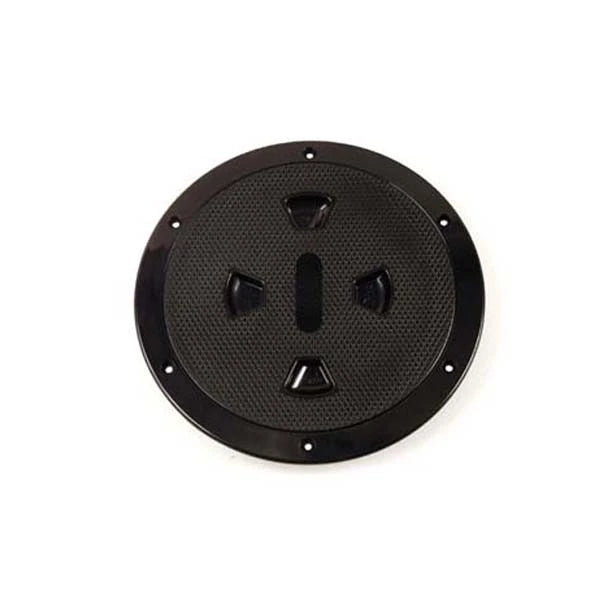 Beckson Marine, Beckson Diamond Texture 8" Screw-Out Marine Deck Plate, Black