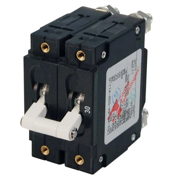 Blue Seas, Blue Sea C Series Double Pole Toggle Circuit Breaker, 7251-BSS