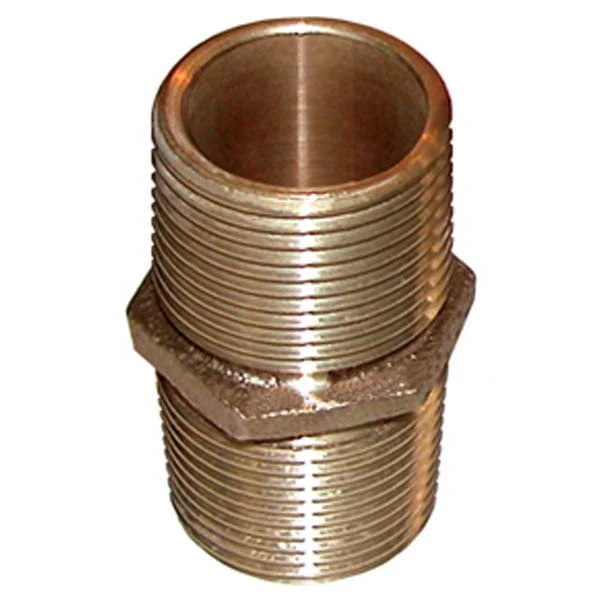 Groco Bronze Pipe Nipple, 1"