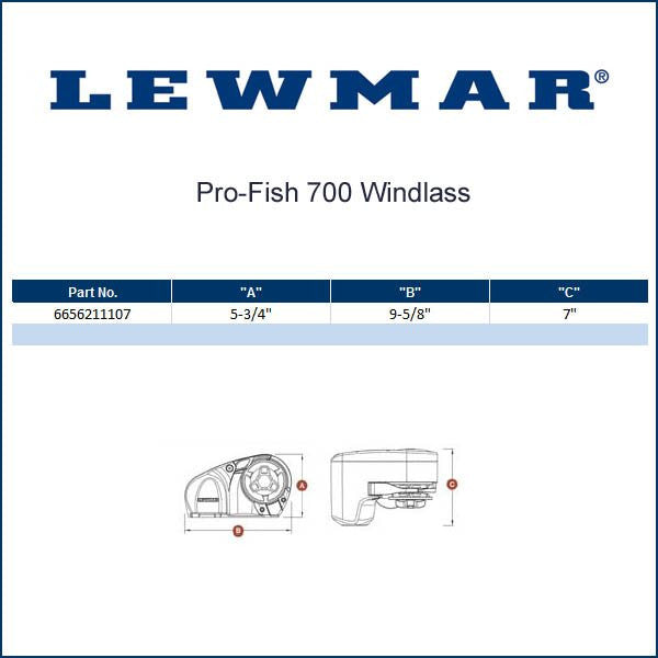 Lewmar Marine, Pro-Fish 700 Free Fall Windlass