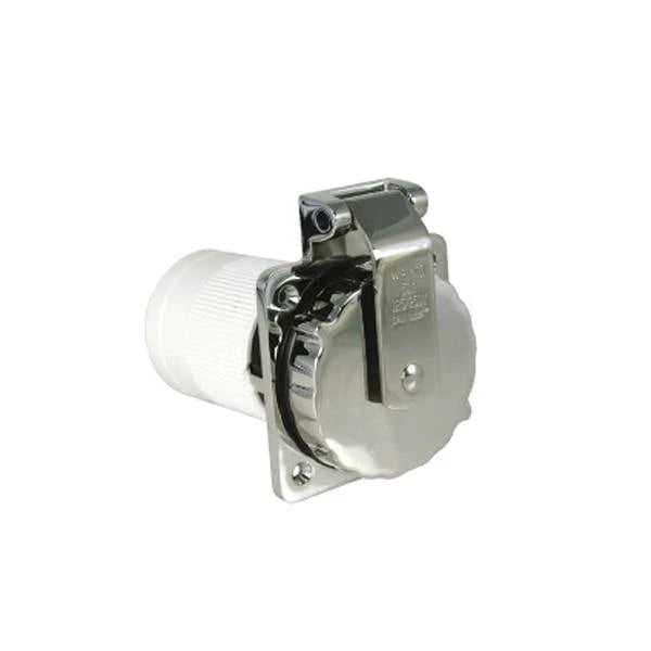 Marinco, S.S. Inlet 50A 125/250 W/Back