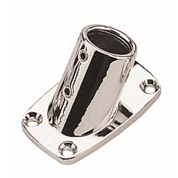 Sea Dog Marine, Sea-Dog Rectangular Base 7/8" Rail Fitting, Chrome, 60°