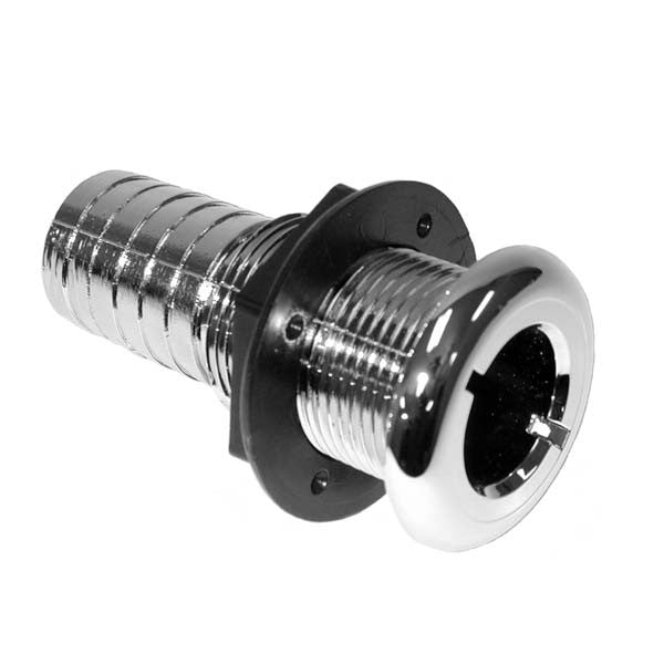 T-H Marine Brite Plate Chrome Plastic Thru-Hull Fittings, 1-1/8"