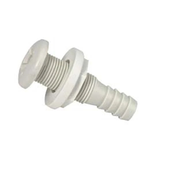 T-H Marine Thru-Hull Fittings Straight White, TH-652-DP