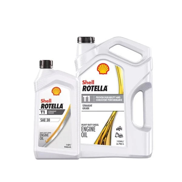 Shell Rotella T1 30W Heavy Duty Diesel Motor Oil, 1 Gal