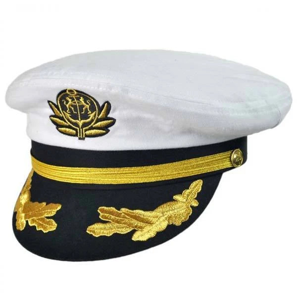 Village Hat Shop, Deluxe Captain's Hat, Navy